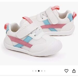Toddler Pink Blue and White shoes